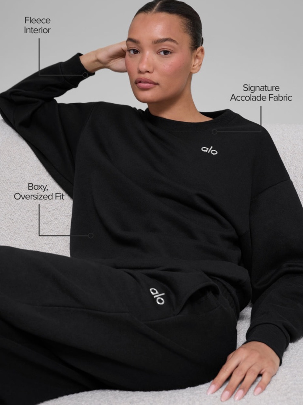 ALO accolade crew neck pullover - Picture 4 of 8